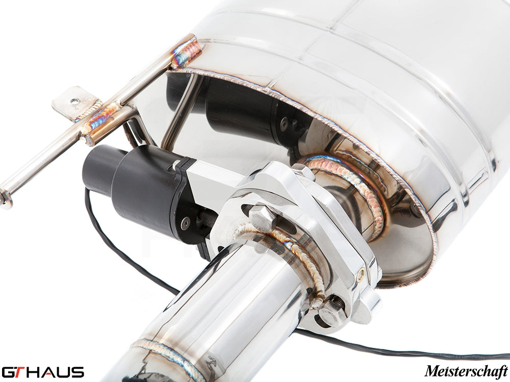 Premium exhaust system for BMW E70 X5 3.5i featuring electronic valve control and stainless steel construction.