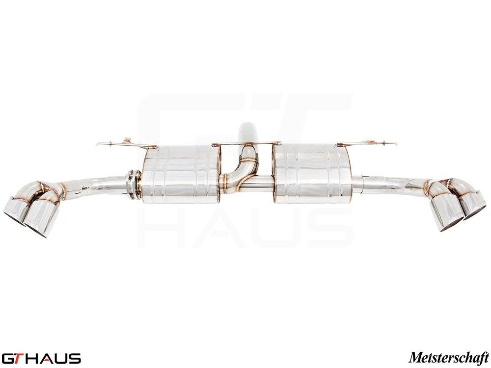 Premium exhaust system for BMW E70 X5 SAV 3.5i featuring polished stainless steel and dual tips for enhanced performance.