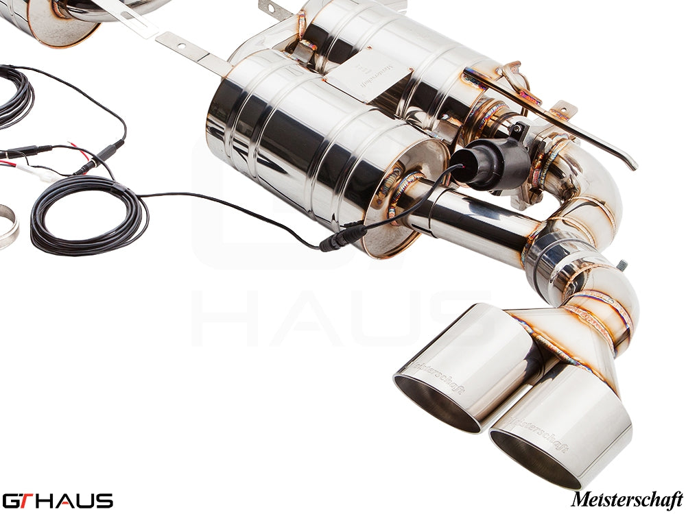 Premium exhaust system for BMW E70 X5 4.8i, featuring stainless steel construction and electronic valve control.