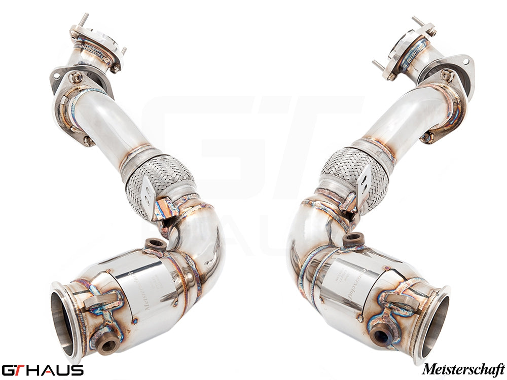 Premium down pipes for BMW E70 X5 2007-2013 featuring 400CEL sport cats, designed for enhanced performance and fit.