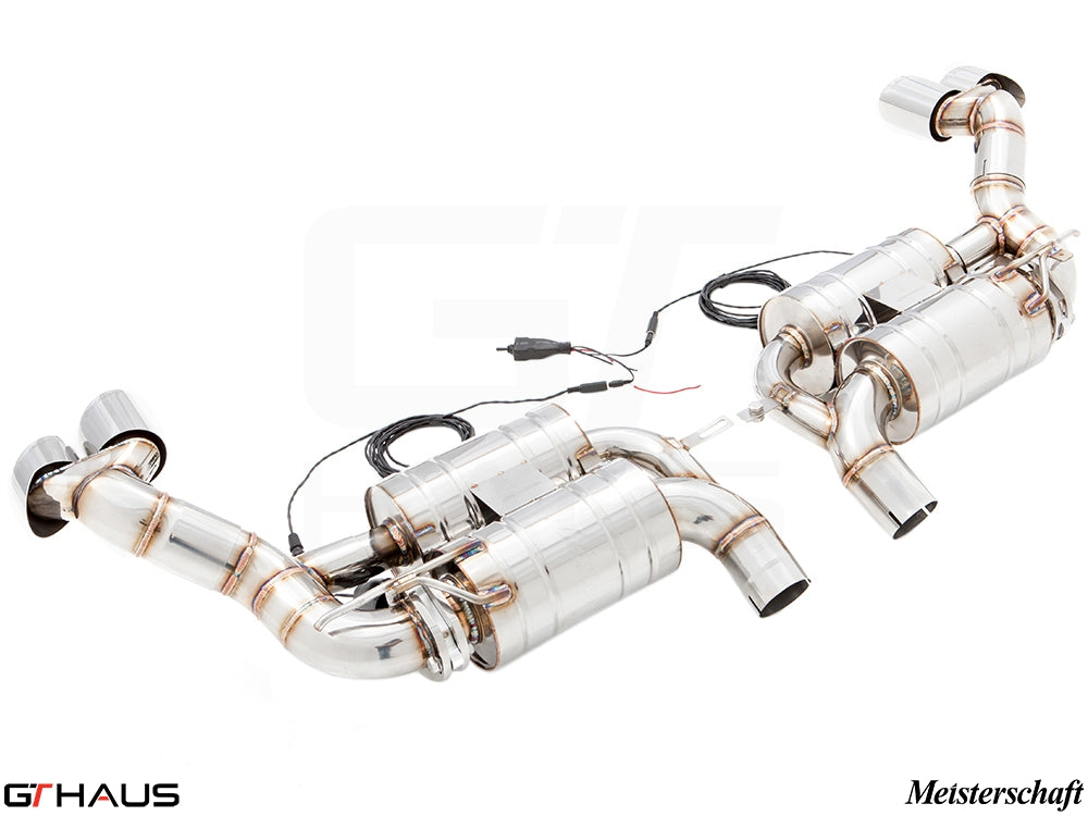 Premium performance exhaust system for BMW E70 X5 SAV 5.0i (2007-2013), featuring stainless steel construction and electronic valve control.