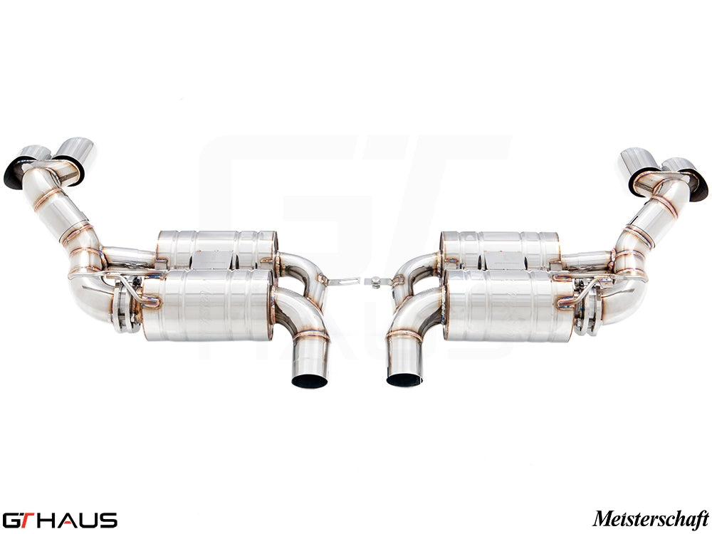 Premium exhaust system for BMW E70 X5 5.0i (2007-2013) featuring stainless steel construction and dual tips.