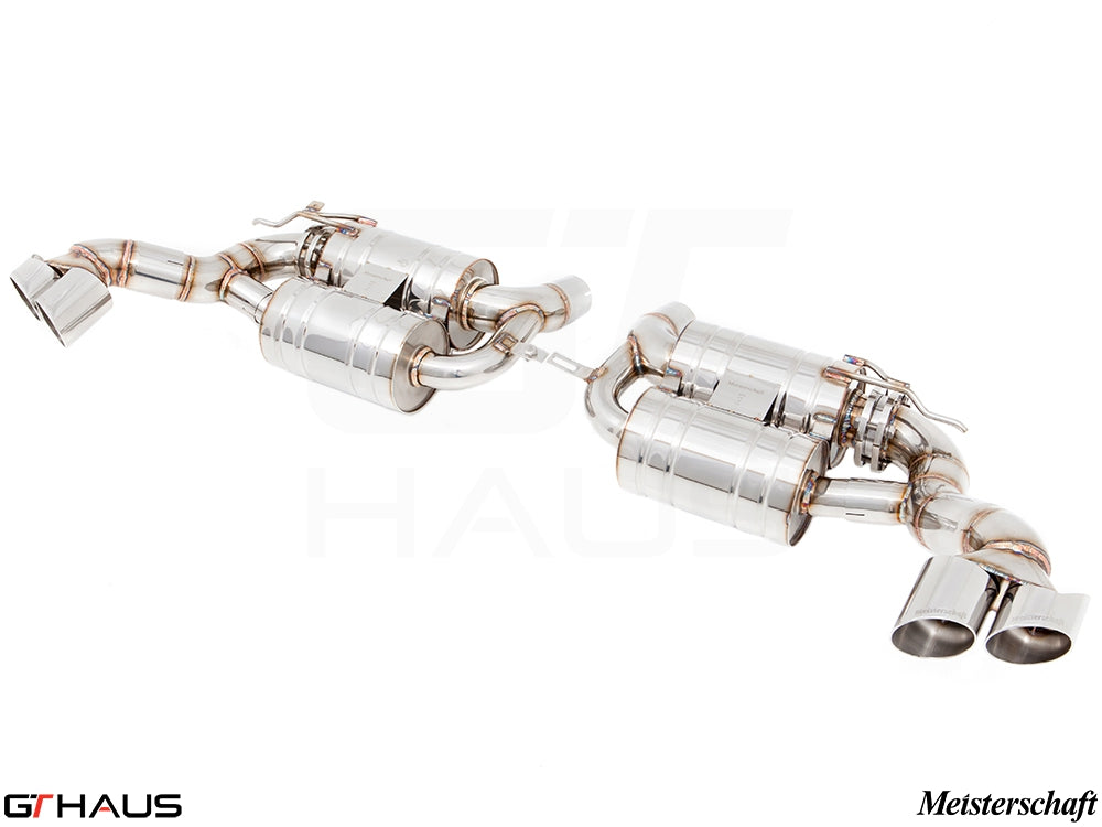 Premium performance exhaust system for BMW E70 X5 5.0i, featuring stainless steel construction and enhanced sound.