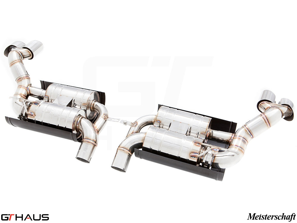 Premium Meisterschaft exhaust system for BMW E70 X5 5.0i Bi-Turbo, enhancing performance and sound.