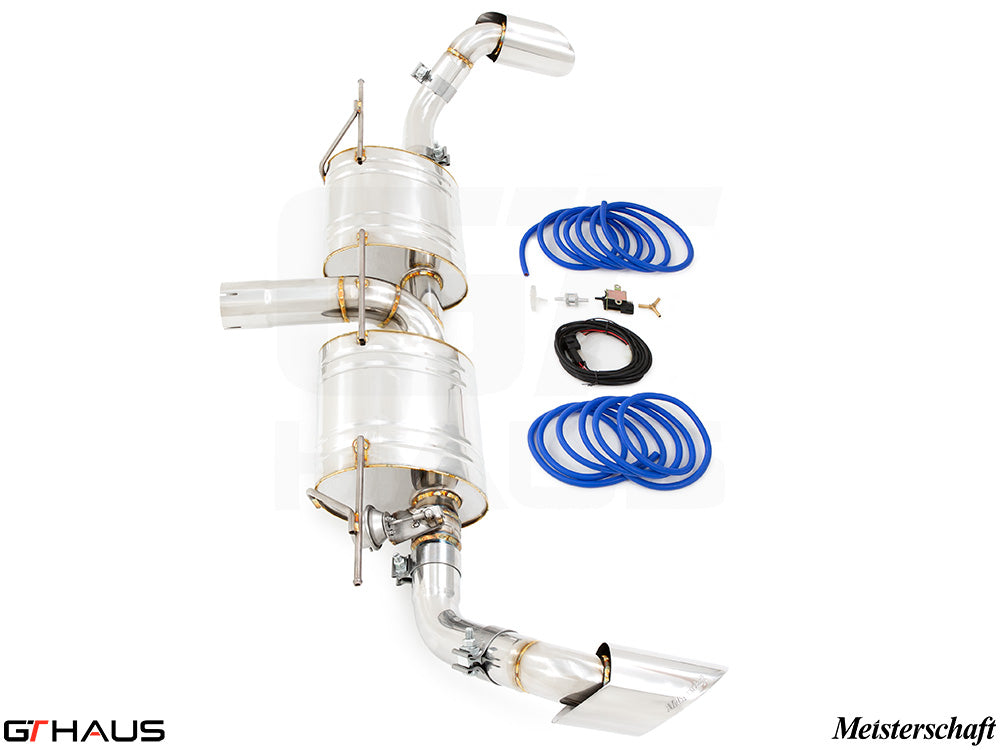 Premium performance exhaust system for BMW E71 X6 SAV Sport 3.5i, featuring stainless steel construction and electronic valve control.