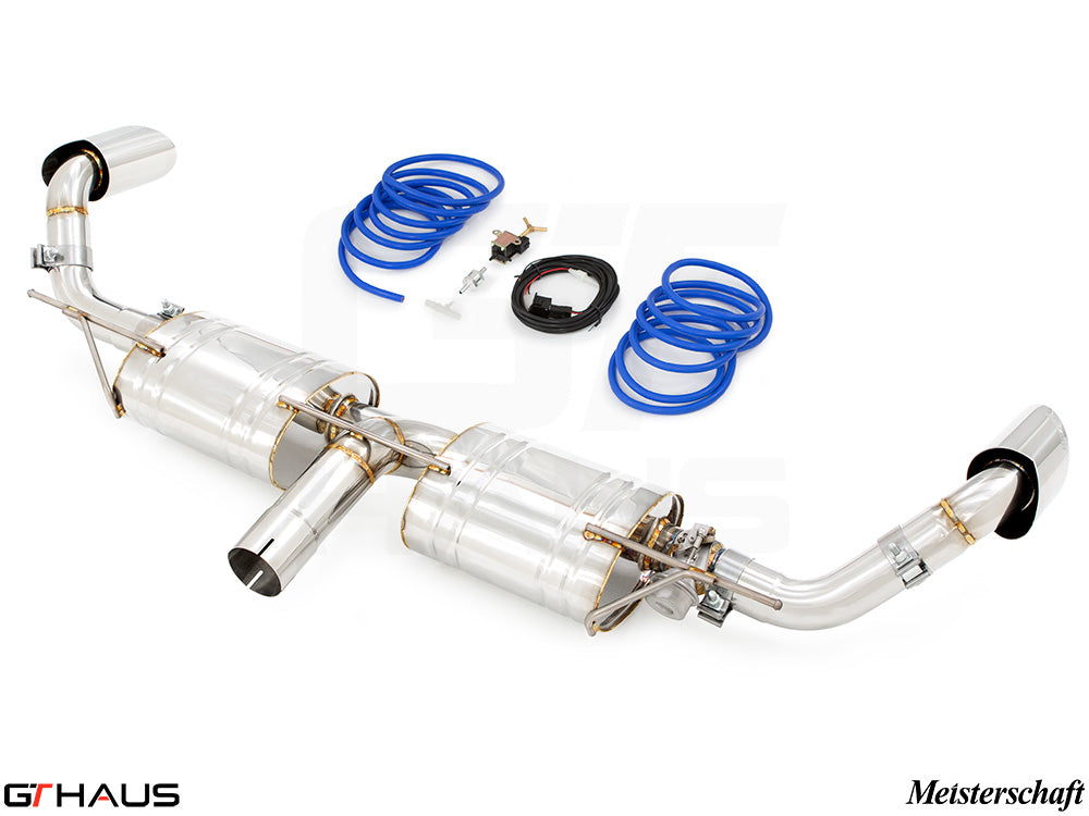 Premium performance exhaust system for BMW E71 X6 SAV Sport 3.5i, featuring stainless steel construction and electronic valve control.