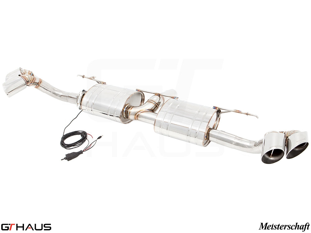 Premium exhaust system for BMW E71 X6 SAV Sport 3.5i, featuring stainless steel construction and dual tips.