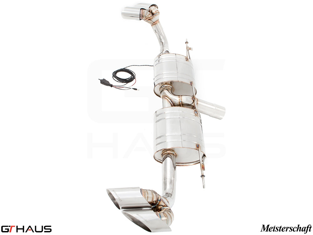 Premium performance exhaust system for BMW E71 X6 SAV Sport 3.5i, featuring stainless steel construction and electronic valve control.