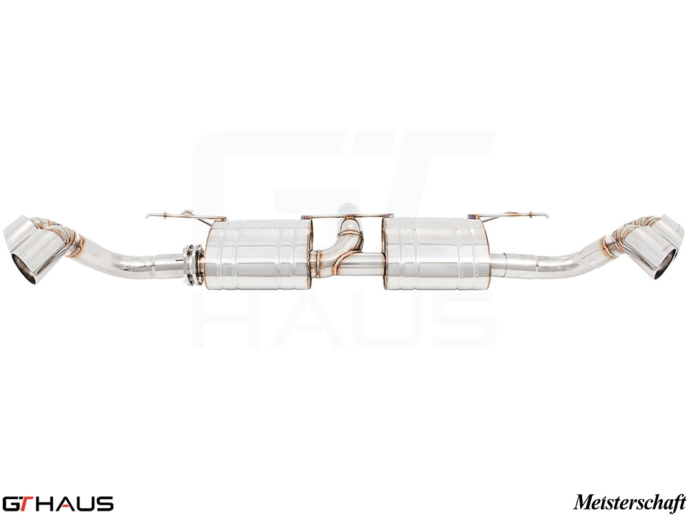 Premium exhaust system for BMW E71 X6 SAV Sport 3.5i, featuring stainless steel construction and dual tips.