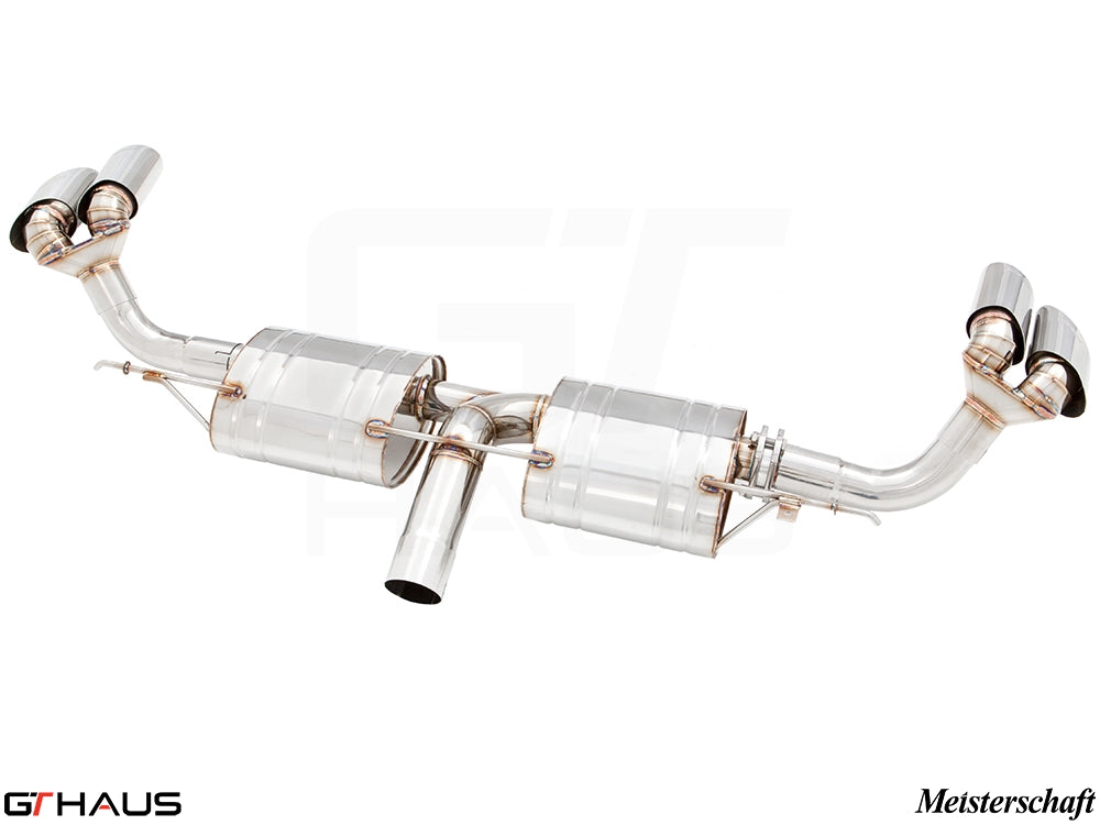 Premium exhaust system for BMW E71 X6 SAV Sport 3.5i, featuring stainless steel construction and dual tips.