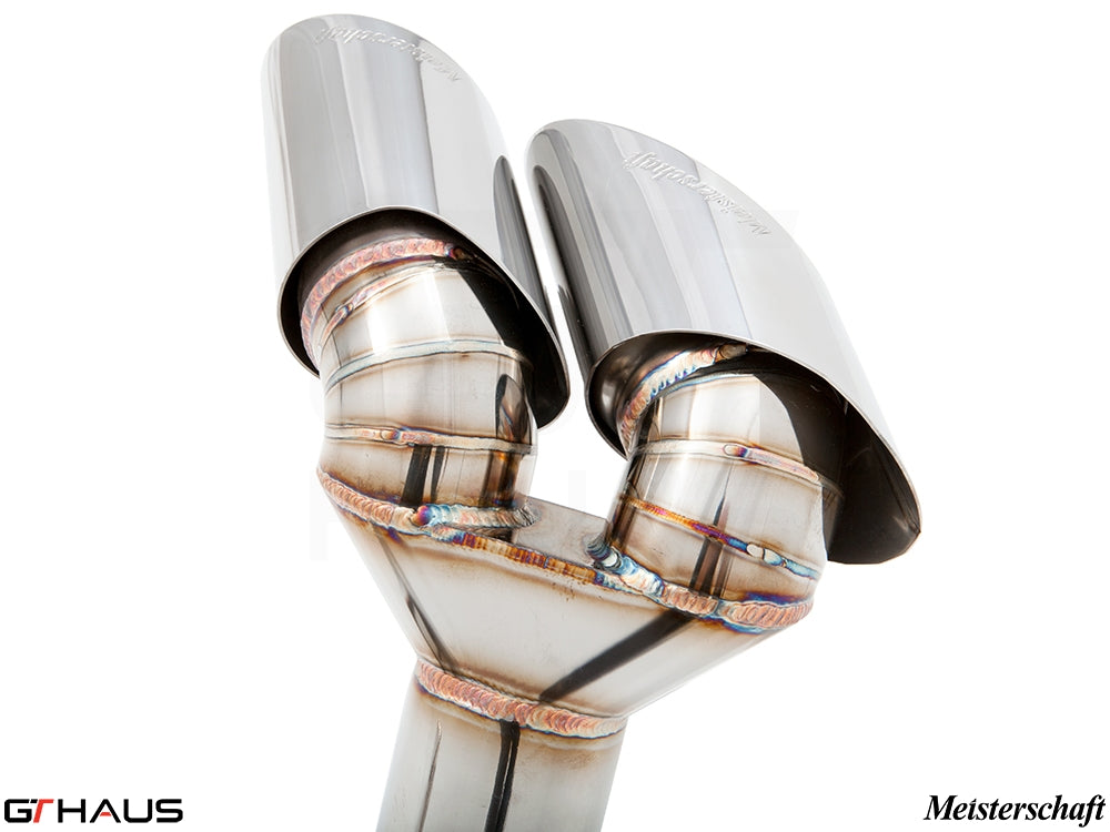 Premium exhaust system for BMW E71 X6 SAV Sport 3.5i, featuring polished tips and high-quality craftsmanship.