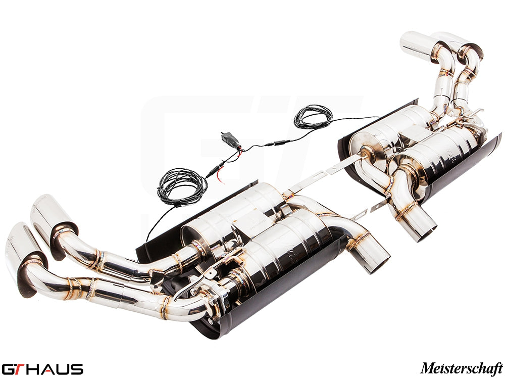 Premium exhaust system for BMW E71 X6 SAV Sport 5.0i, featuring stainless steel construction and electronic valve control.