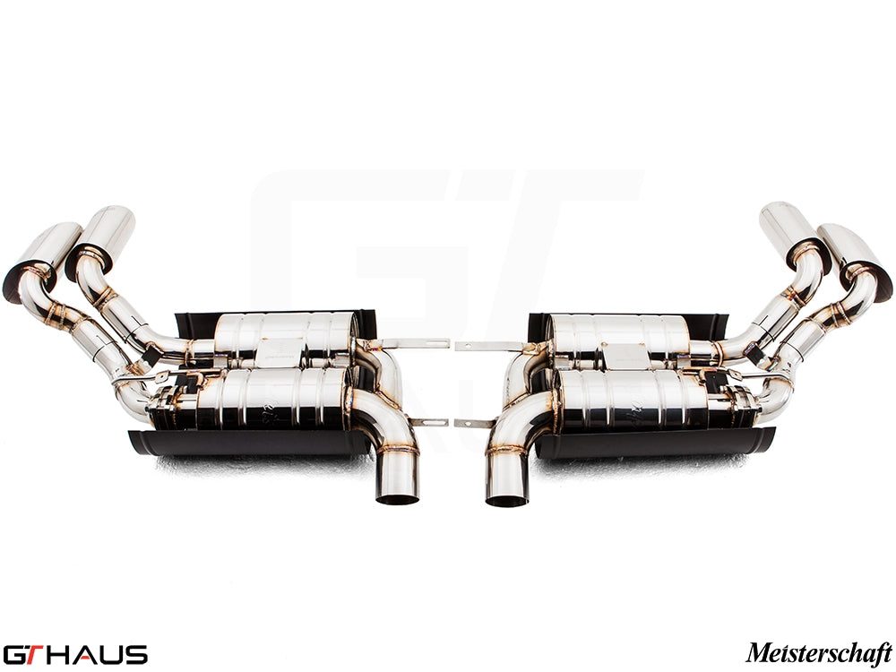 Premium exhaust system for BMW E71 X6 SAV Sport 5.0i, featuring dual tips and advanced valve control for enhanced performance.