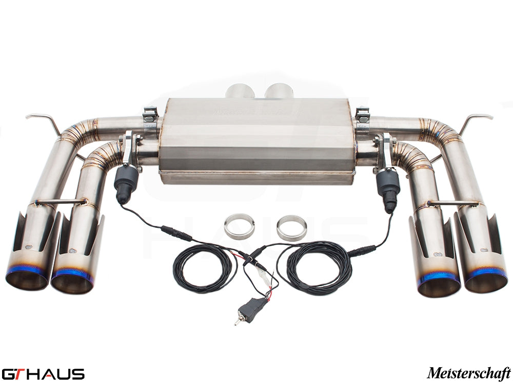 Premium exhaust system for BMW E71 X6M, featuring V8 twin-turbo design with electronic valve control and stainless steel construction.