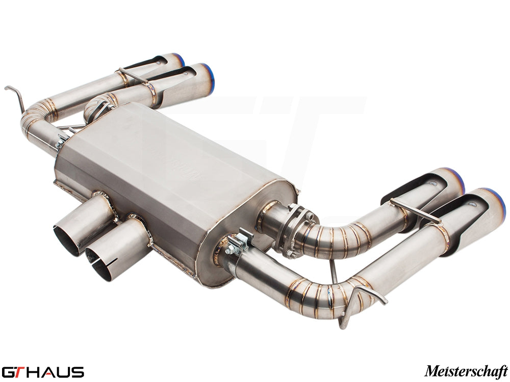 Premium performance exhaust system for BMW E71 X6M, featuring V8 twin-turbo design and stainless steel construction.