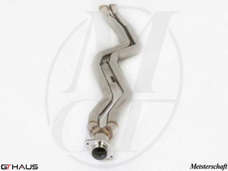 Premium stainless steel section 1 pipes for BMW E82/88 1 Series 2008-2013, designed without a resonator for enhanced performance.