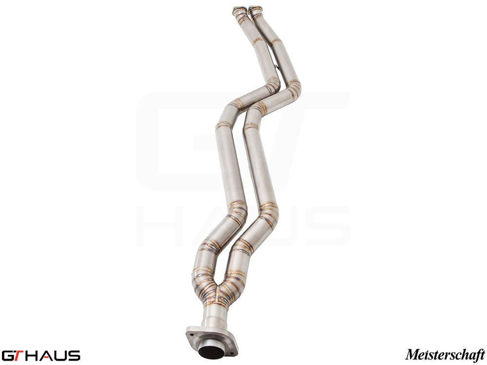 Premium stainless steel section 1 pipes for BMW E82/88 1 Series 2008-2013, designed without a resonator for enhanced performance.