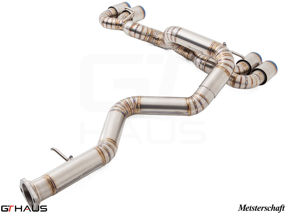 Premium performance exhaust system for BMW E82/88 1 Series 1M, featuring stainless steel construction and precision design.