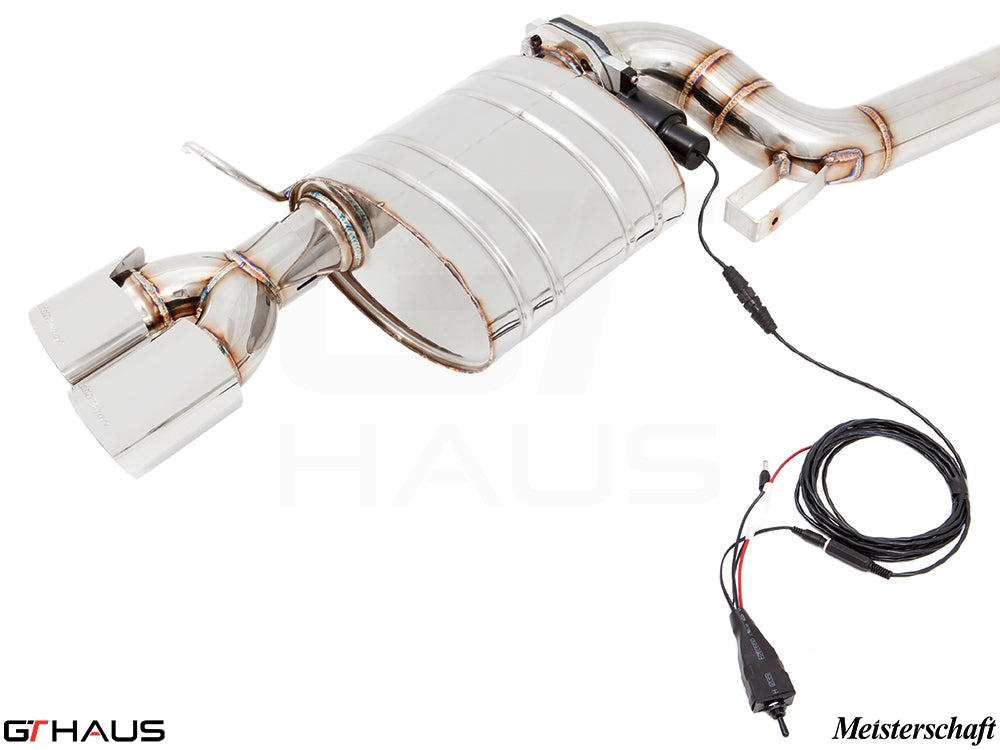 Premium exhaust system for BMW E89 Z4 2.0i and 2.3i Roadster, featuring stainless steel construction and electronic valve control.