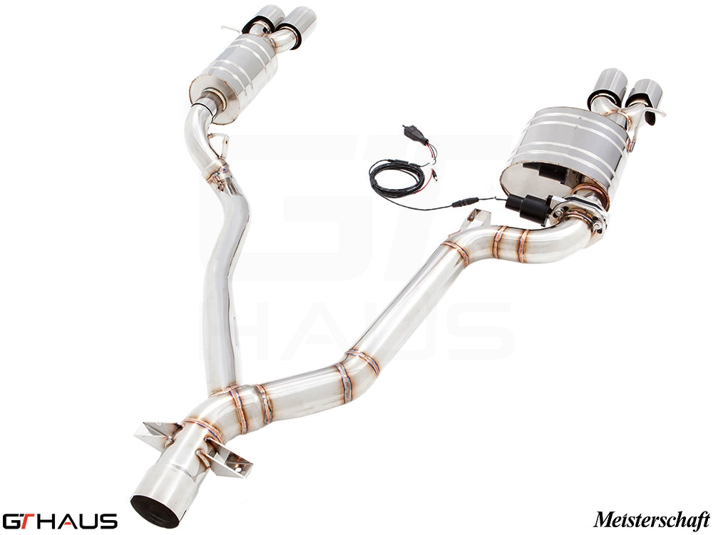 Premium exhaust system for BMW E89 Z4 3.5i/is featuring stainless steel construction and electronic valve control.
