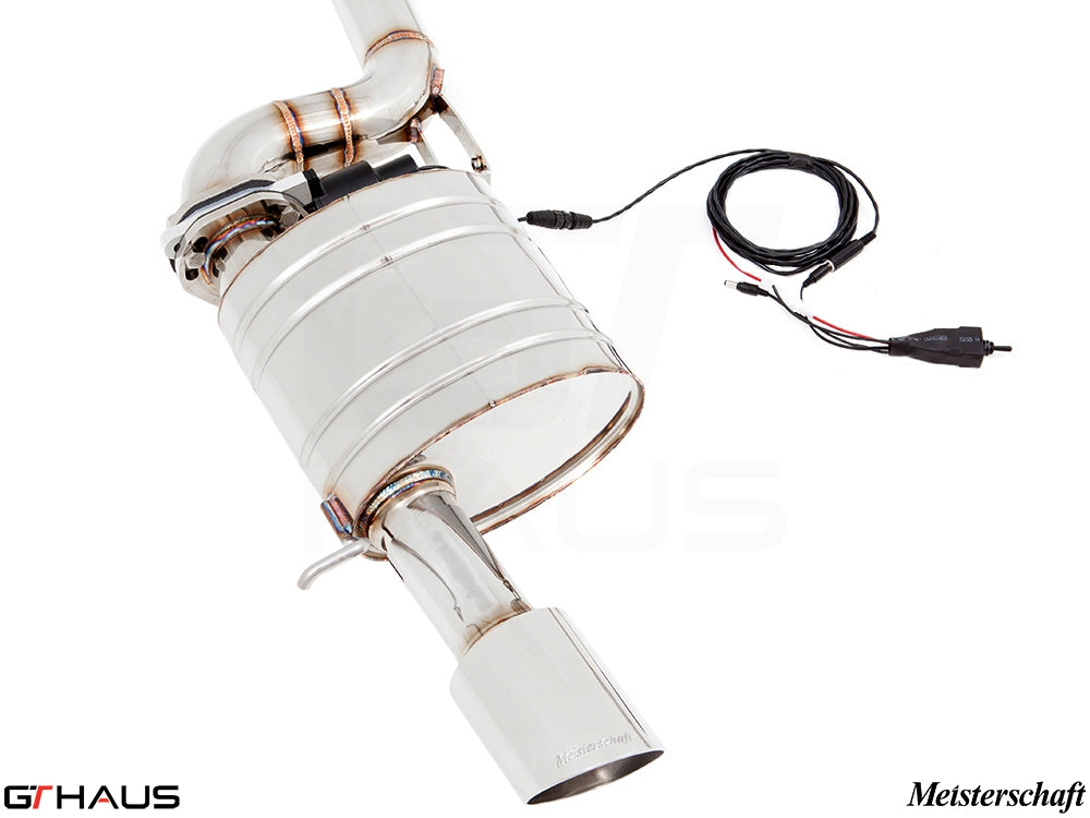 Premium exhaust system for BMW E89 Z4 3.5i/is featuring stainless steel construction and electronic valve control.