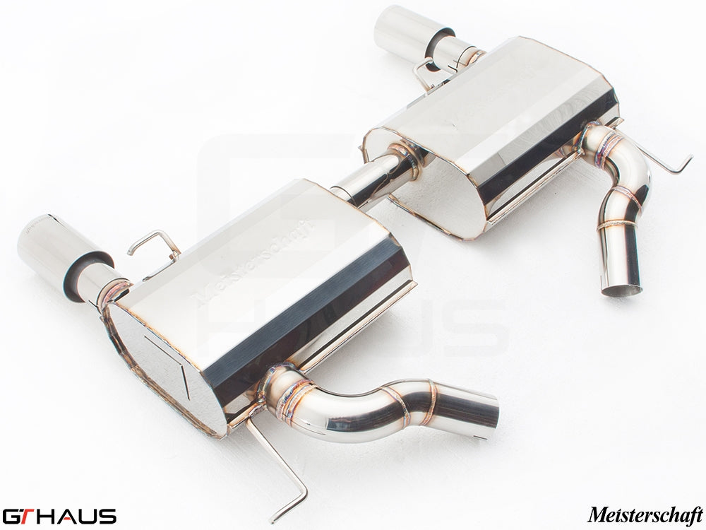 Premium Meisterschaft exhaust system for BMW E90/91/92/93 335i/xi models, enhancing performance and sound.