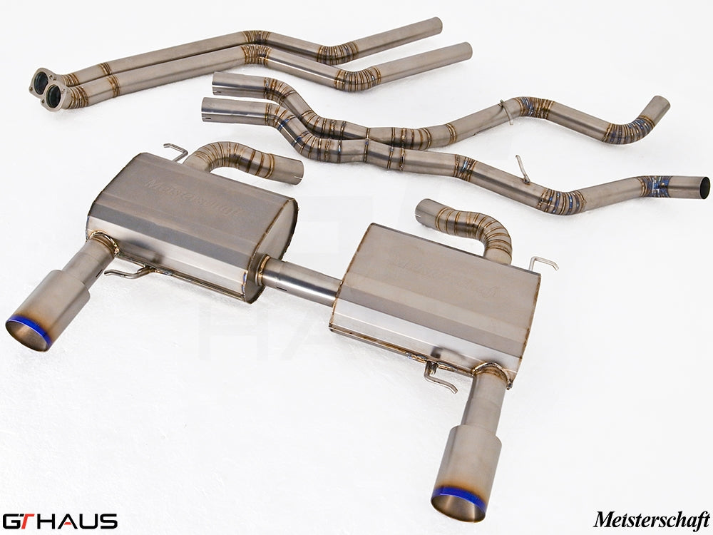 Premium exhaust system for BMW E90/91/92/93 335i/xi models, featuring high-quality stainless steel construction.