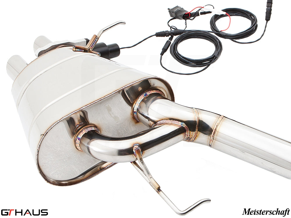 Premium exhaust system for BMW F01/F02 7 Series 735, 740 i/Li Bi-turbo I6, featuring stainless steel construction and electronic valve control.