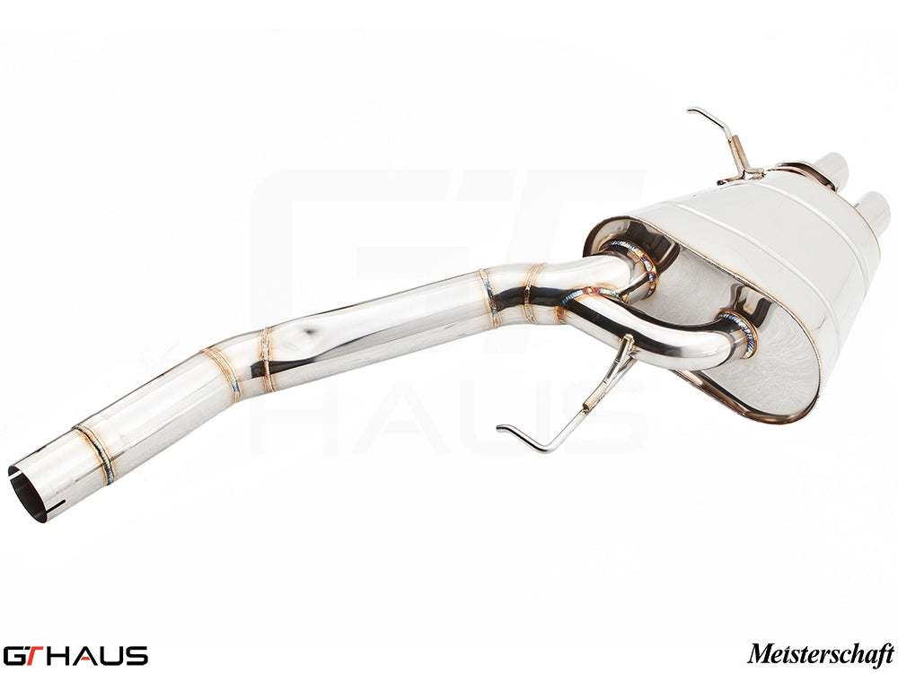 Premium performance exhaust system for BMW F01/F02 7 Series 760Li Bi-turbo V12, featuring stainless steel construction.