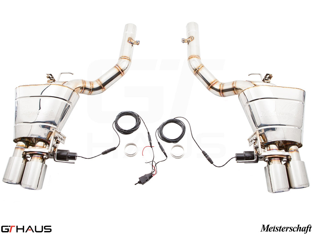 Premium exhaust system for BMW F06 640i Gran Coupe, featuring stainless steel construction and electronic valve control.