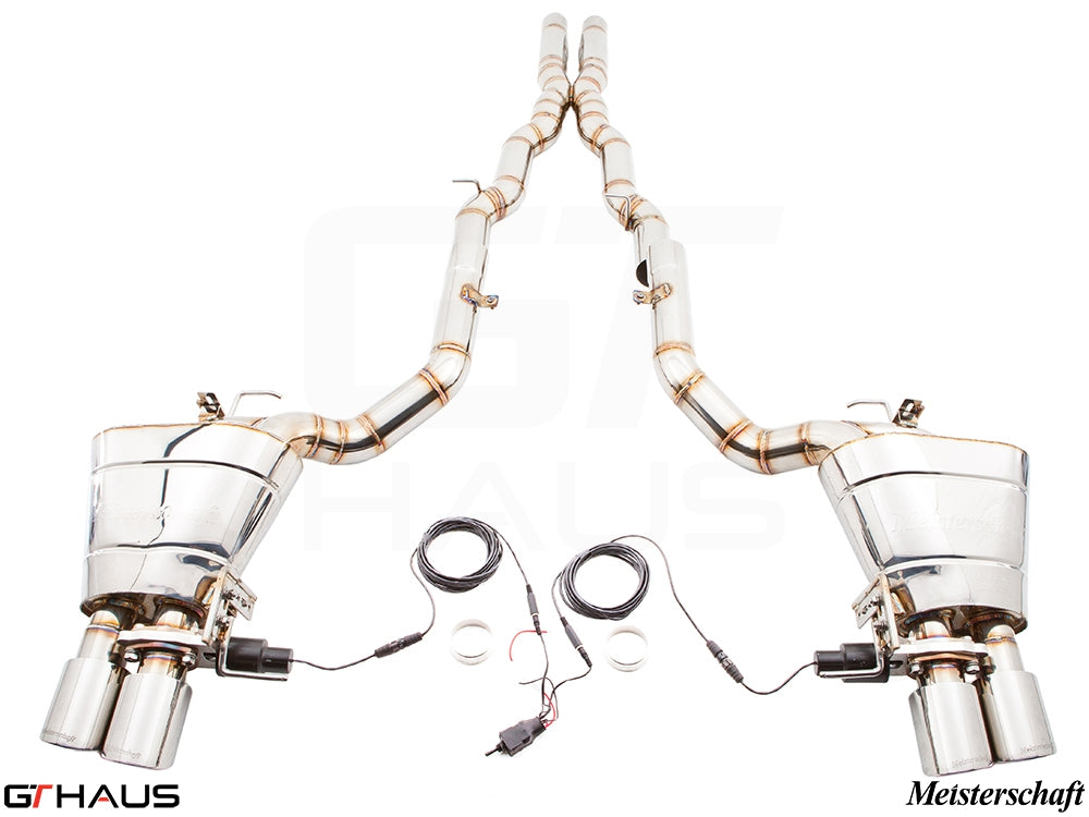 Premium exhaust system for BMW F06 640i Gran Coupe, featuring stainless steel construction and electronic valve control.