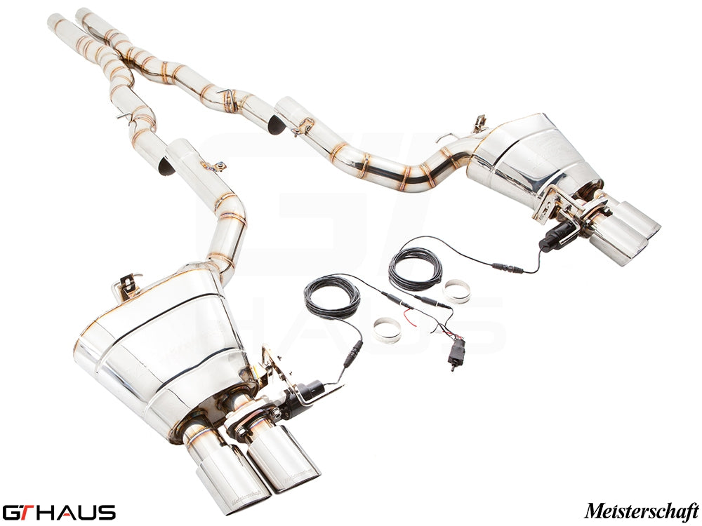 Premium exhaust system for BMW F06 640i Gran Coupe, featuring stainless steel construction and electronic valve control.