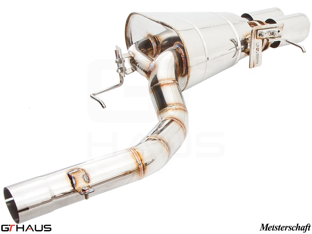 Premium Meisterschaft exhaust system for BMW F06 6 Series Gran Coupe 650i/xi, featuring stainless steel construction.
