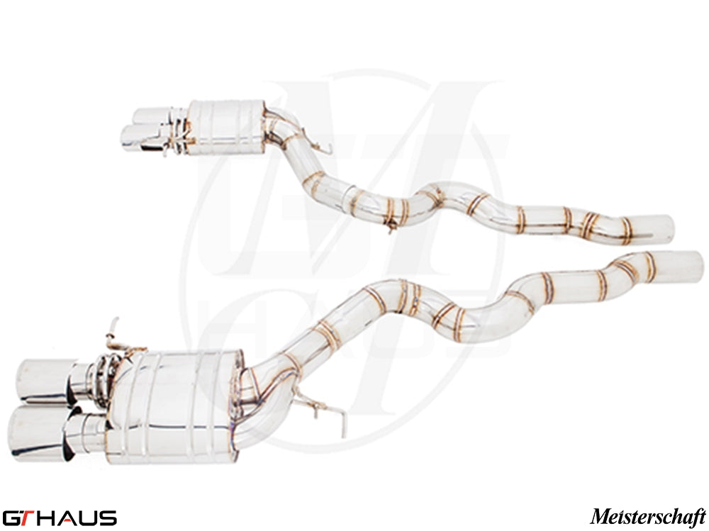 Premium Meisterschaft exhaust system for BMW F12/13 M6 V8 Twin Turbo, enhancing performance and sound from 2012-2018.