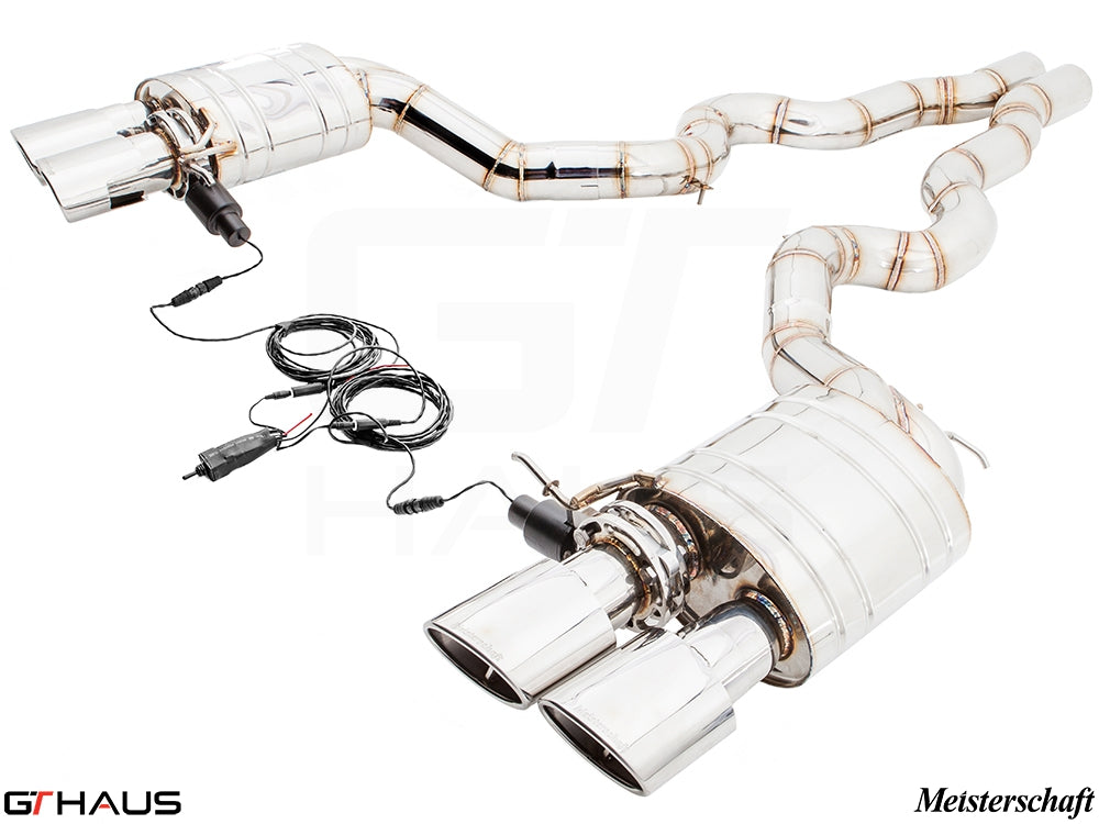 Premium exhaust system for BMW F12/13 M6 V8 Twin Turbo, featuring stainless steel construction and electronic valve control.