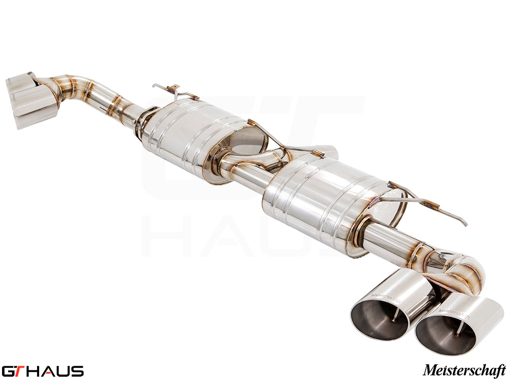 Premium stainless steel exhaust system for BMW F15 X5 SAV 3.5i N55 Turbo, enhancing performance and sound.