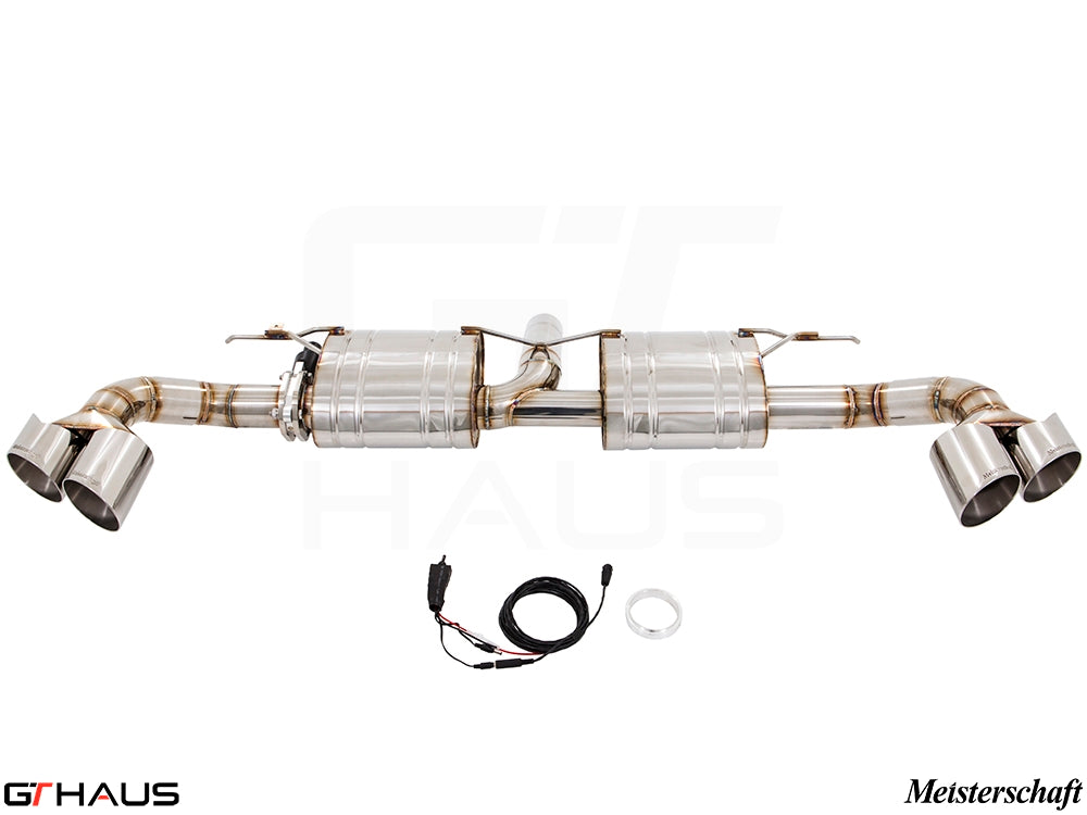 Premium performance exhaust system for BMW F16 X6 SAV 3.5i, featuring stainless steel construction and electronic valve control.