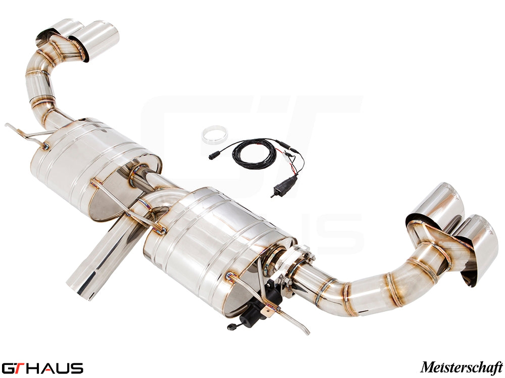 Premium performance exhaust system for BMW F16 X6 SAV 3.5i, featuring stainless steel construction and electronic valve control.