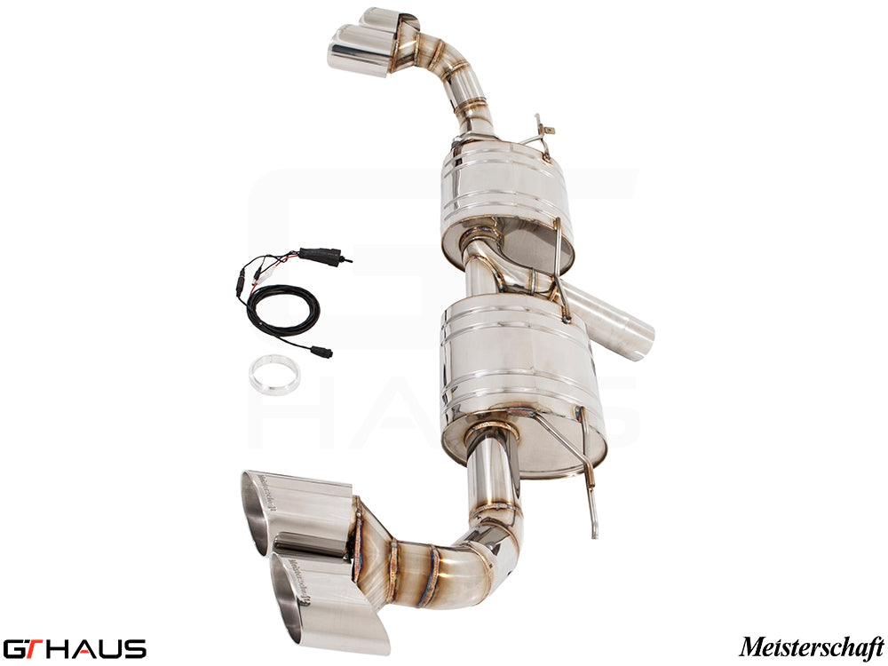 Premium performance exhaust system for BMW F16 X6 SAV 3.5i featuring stainless steel construction and electronic valve control.