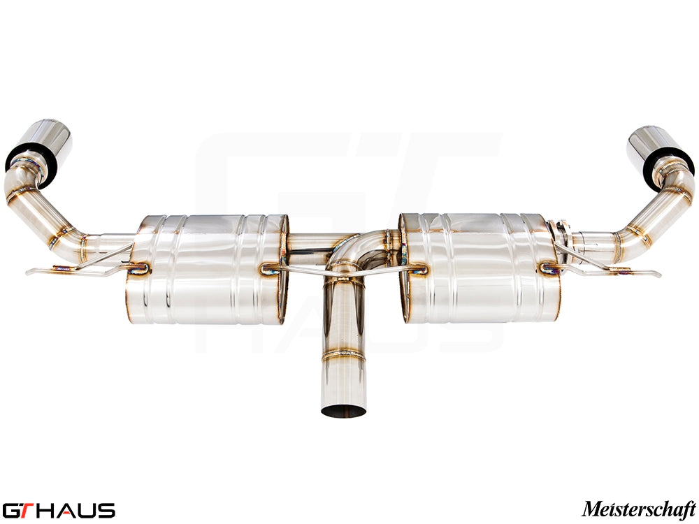 Premium performance exhaust system for BMW F16 X6 SAV 3.5i, featuring stainless steel construction and dual tips.