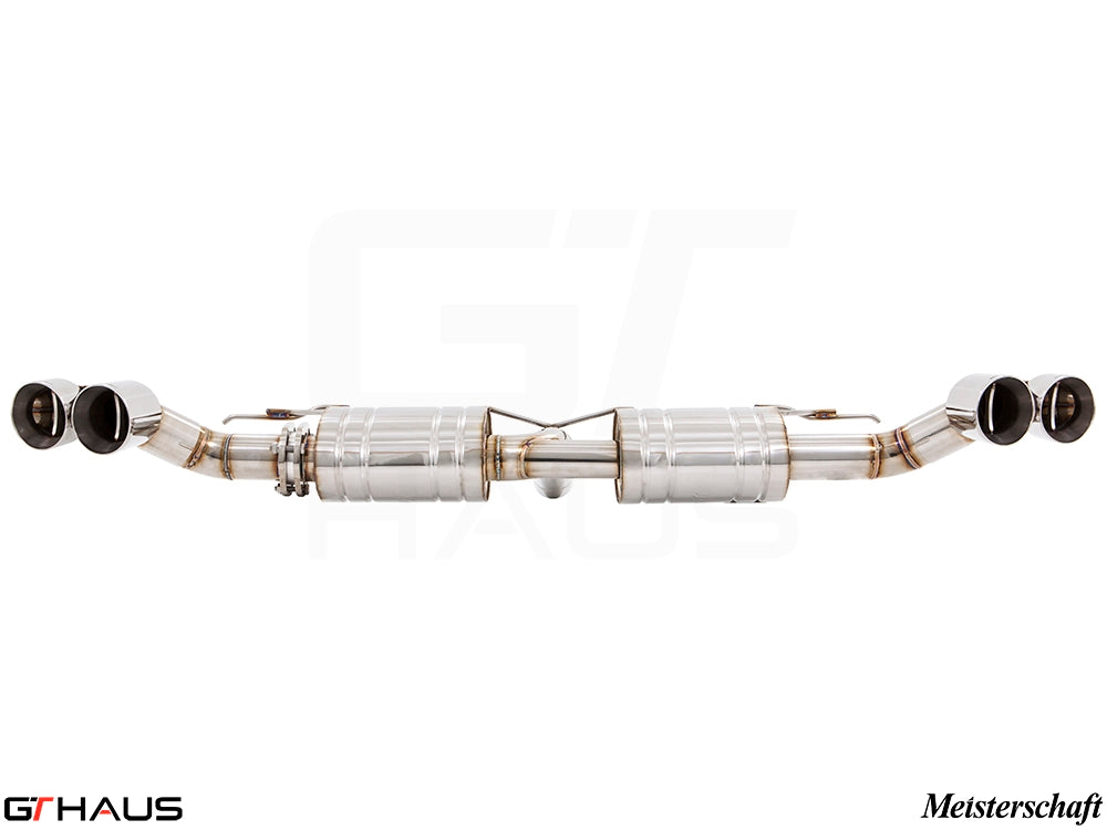 Premium performance exhaust system for BMW F16 X6 SAV 3.5i, featuring stainless steel construction and dual tips.