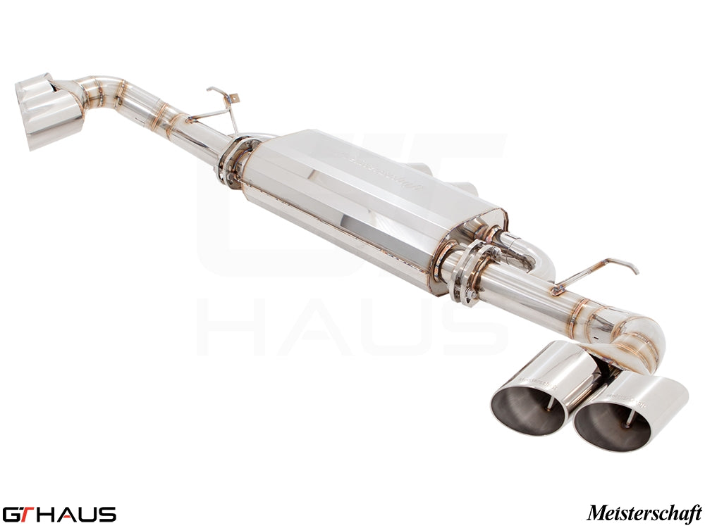 Premium performance exhaust system for BMW F16 X6 SAV 5.0i, featuring stainless steel construction and dual tips.