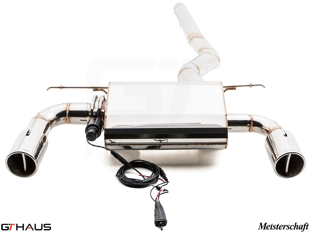 Premium exhaust system for BMW F22 235/240i (N55) I-6 Turbo, featuring stainless steel construction and electronic valve control.