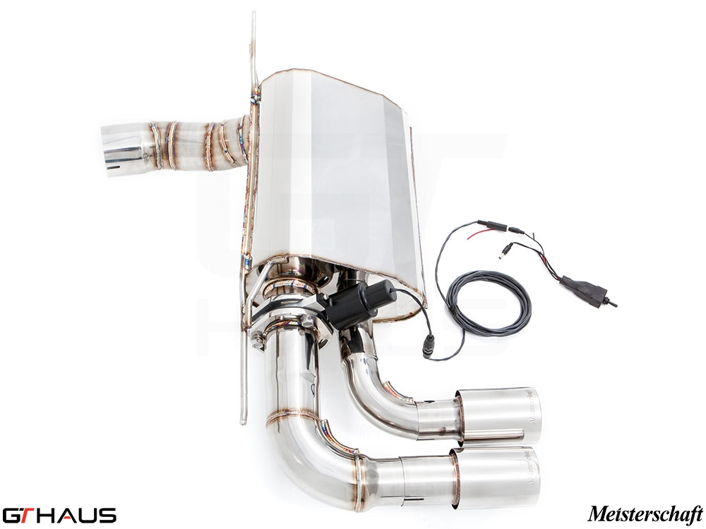 Premium exhaust system for BMW F32/F33 4 Series 428/430i, featuring stainless steel construction and electronic valve control.