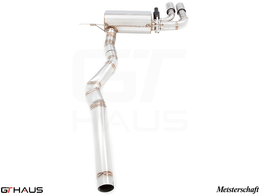Premium stainless steel exhaust system for BMW F32/F33 4 Series 428/430i models, featuring electronic valve control.