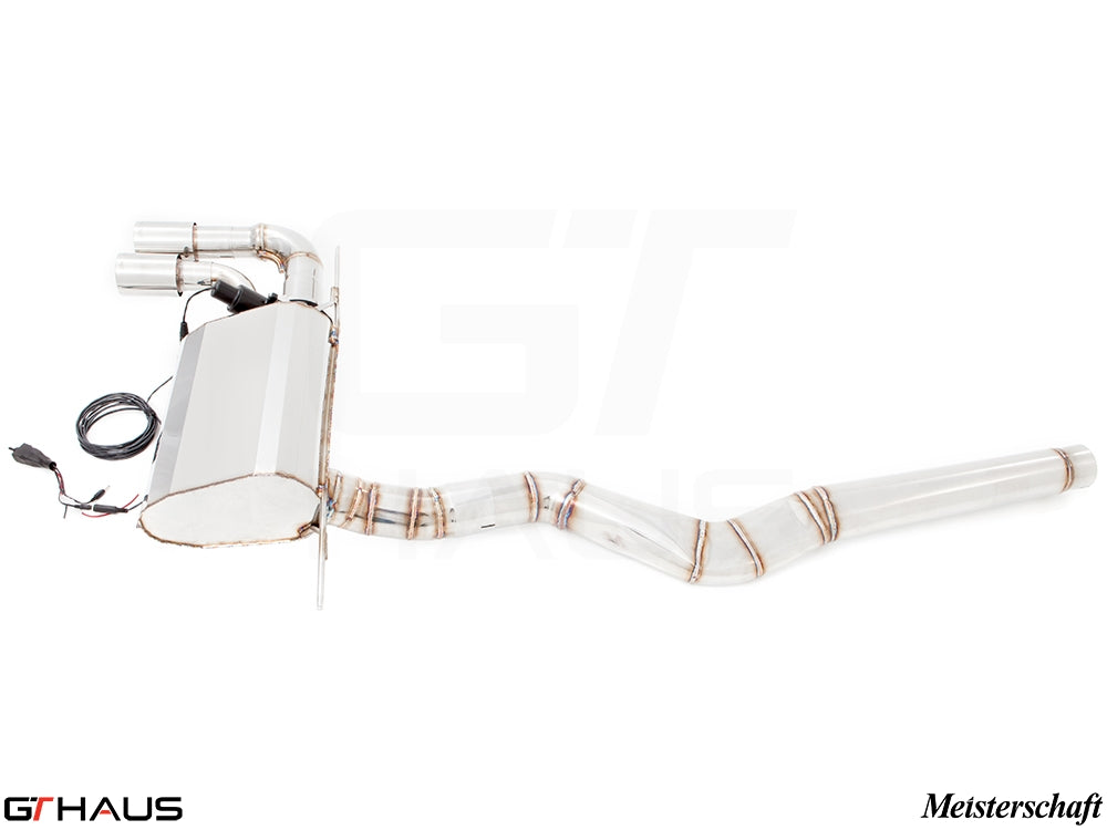 Premium exhaust system for BMW F32/F33 4 Series 428/430i/xi, featuring stainless steel construction and electronic valve control.