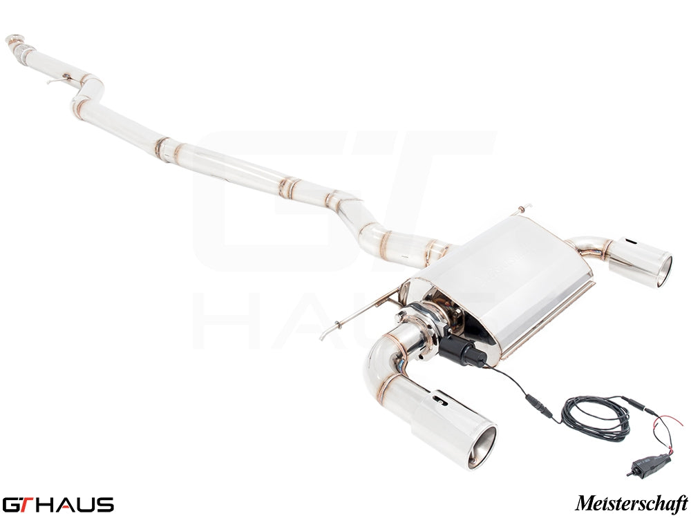 Premium exhaust system for BMW F32/F33 4 Series 435/440i, featuring stainless steel construction and electronic valve control.