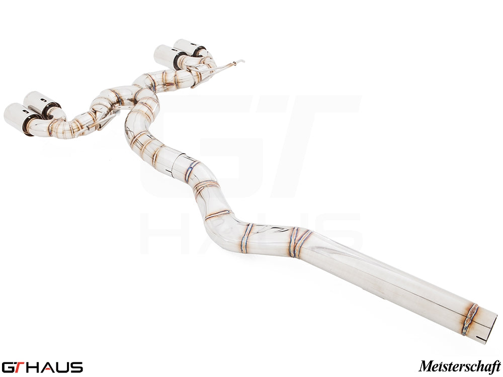 Premium exhaust system for BMW F32/F33 4 Series 435/440i models, featuring stainless steel construction and precision design.