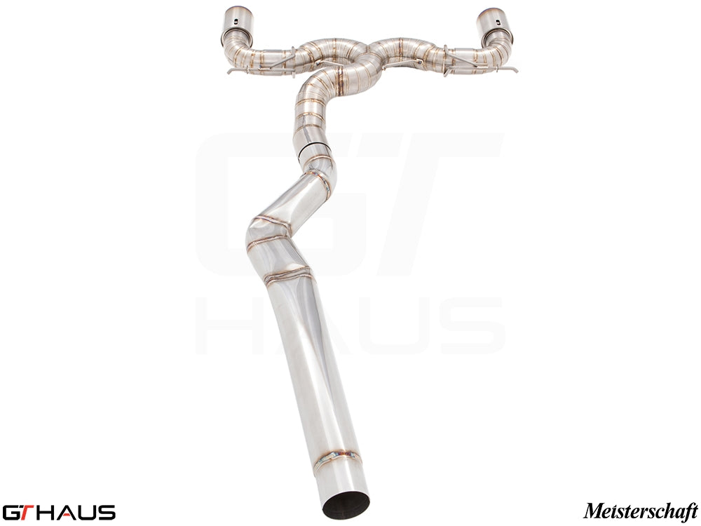 Premium stainless steel exhaust system for BMW F32/F33 4 Series Coupes and Convertibles, enhancing performance and sound.