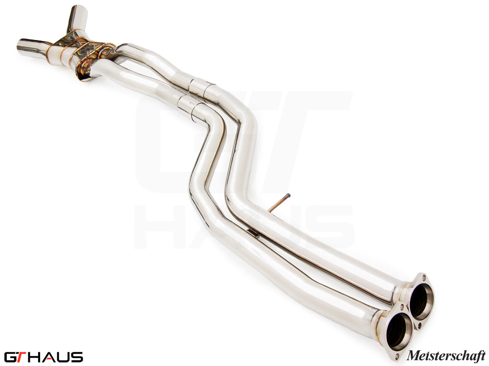 Premium dual LX pipes for BMW F80/82/83 (M3/M4) 2014-2020, featuring 65mm piping and Velocity box for enhanced performance.